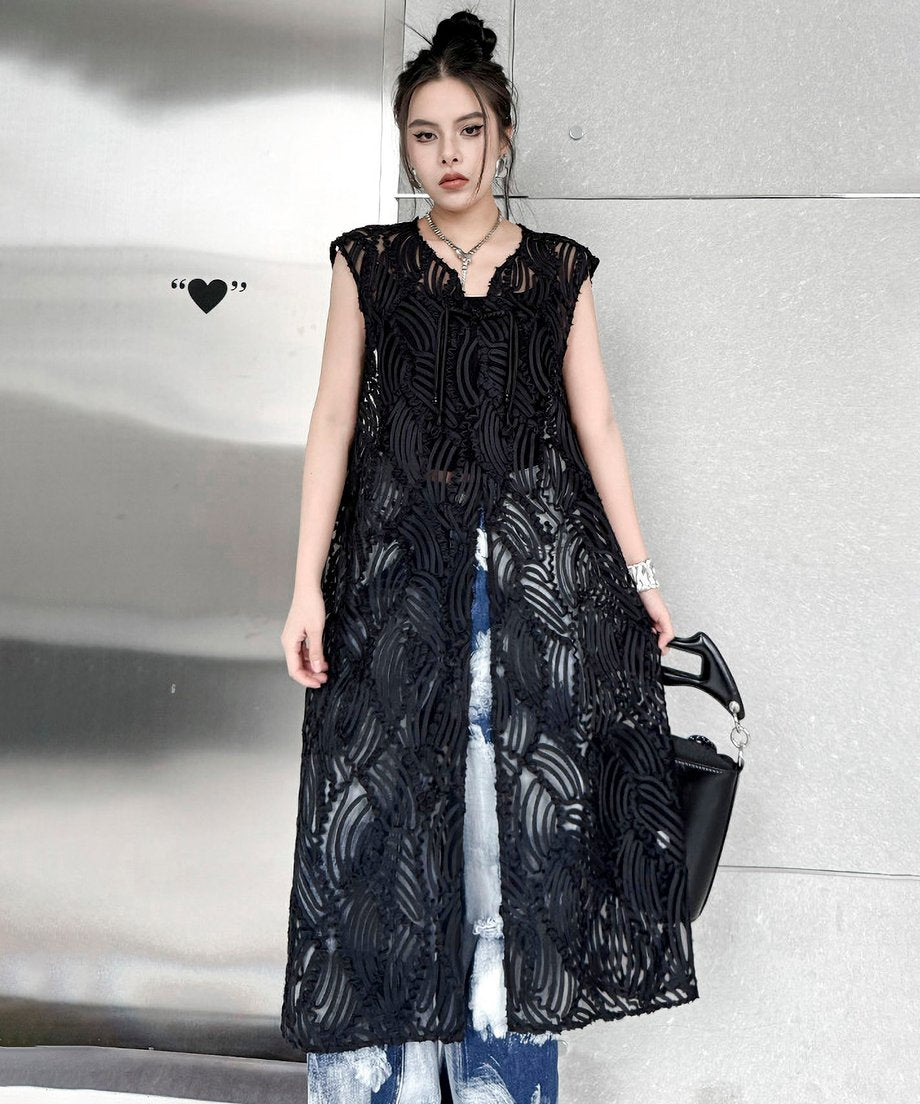 Jacquard tucking vest