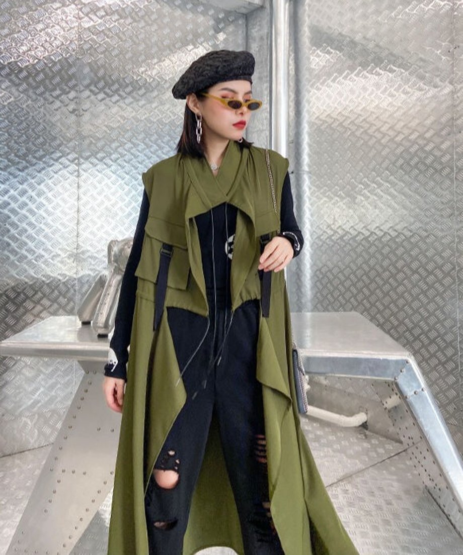 Lilita Lime Long Gilet