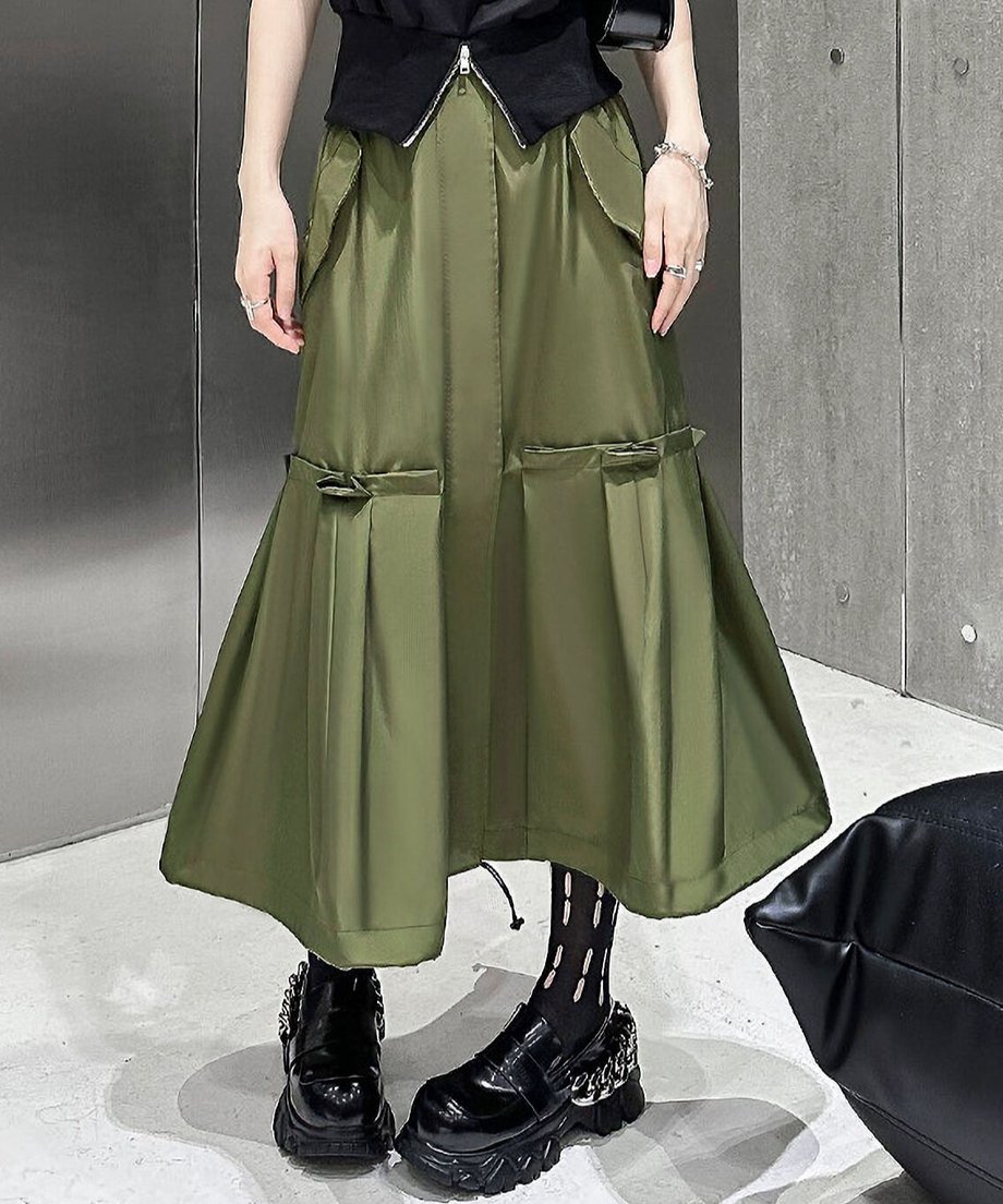 Flap Pocket Mermaid Skirt