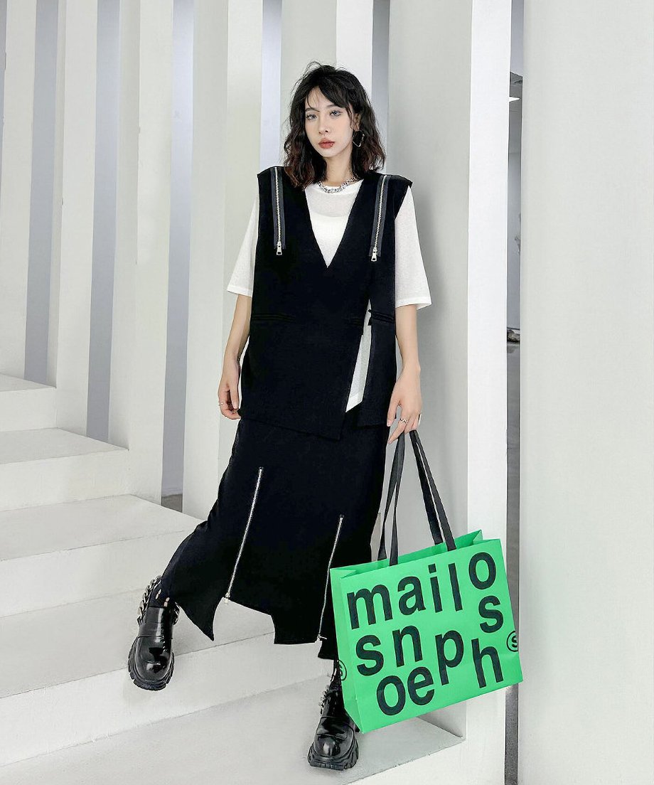 Designer zip vest