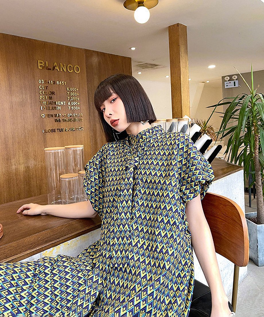 Power Shoulder Tie Dress
