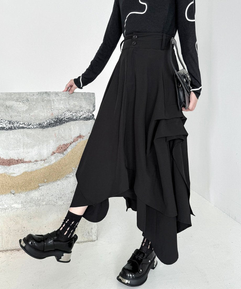 Tacking Flare Skirt