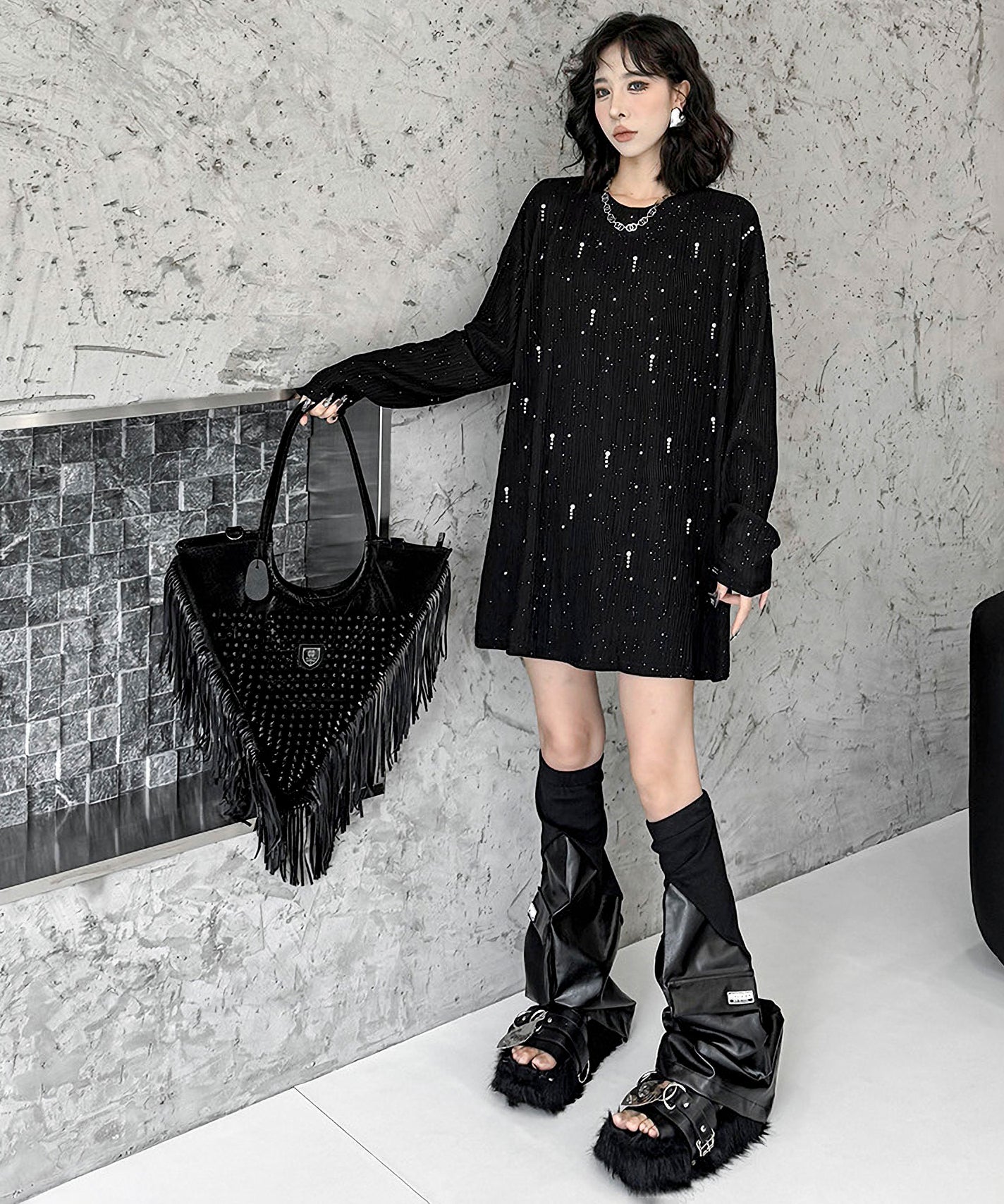 Tassel Triangle Bag