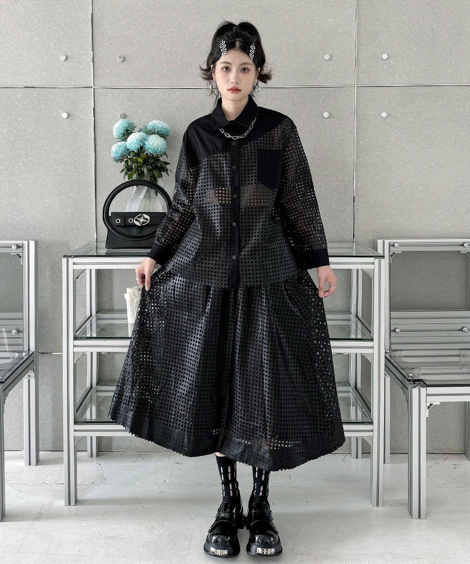laser cut blouse