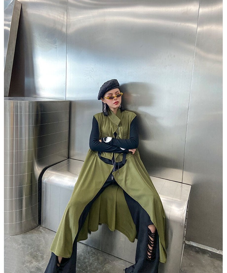 Lilita Lime Long Gilet