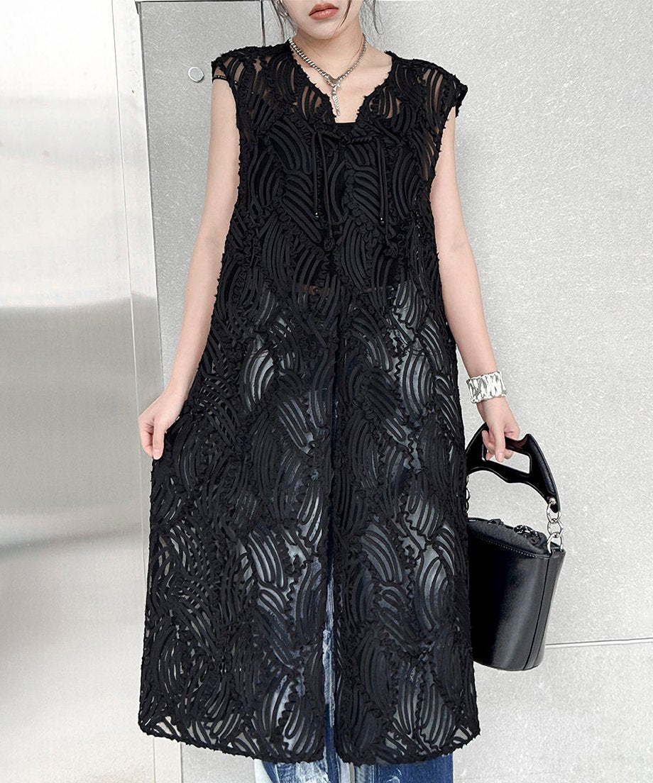 Jacquard tucking vest