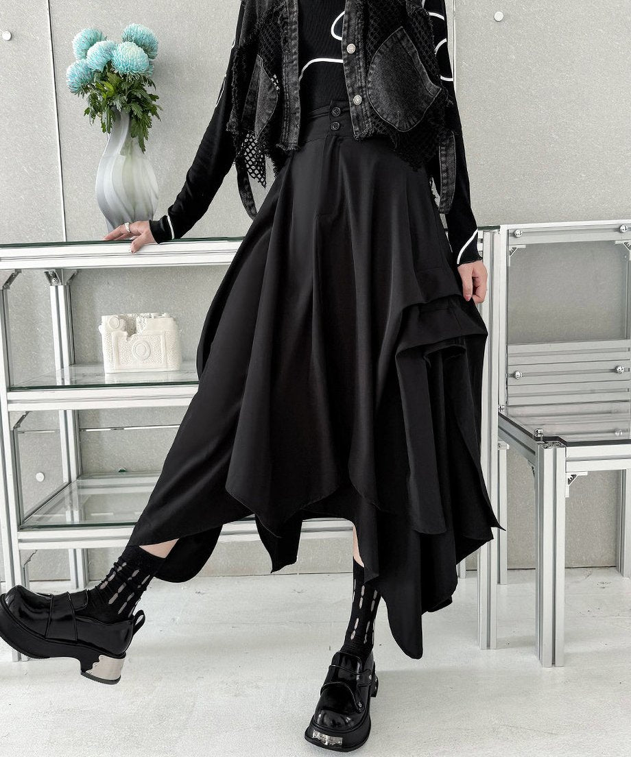 Tacking Flare Skirt