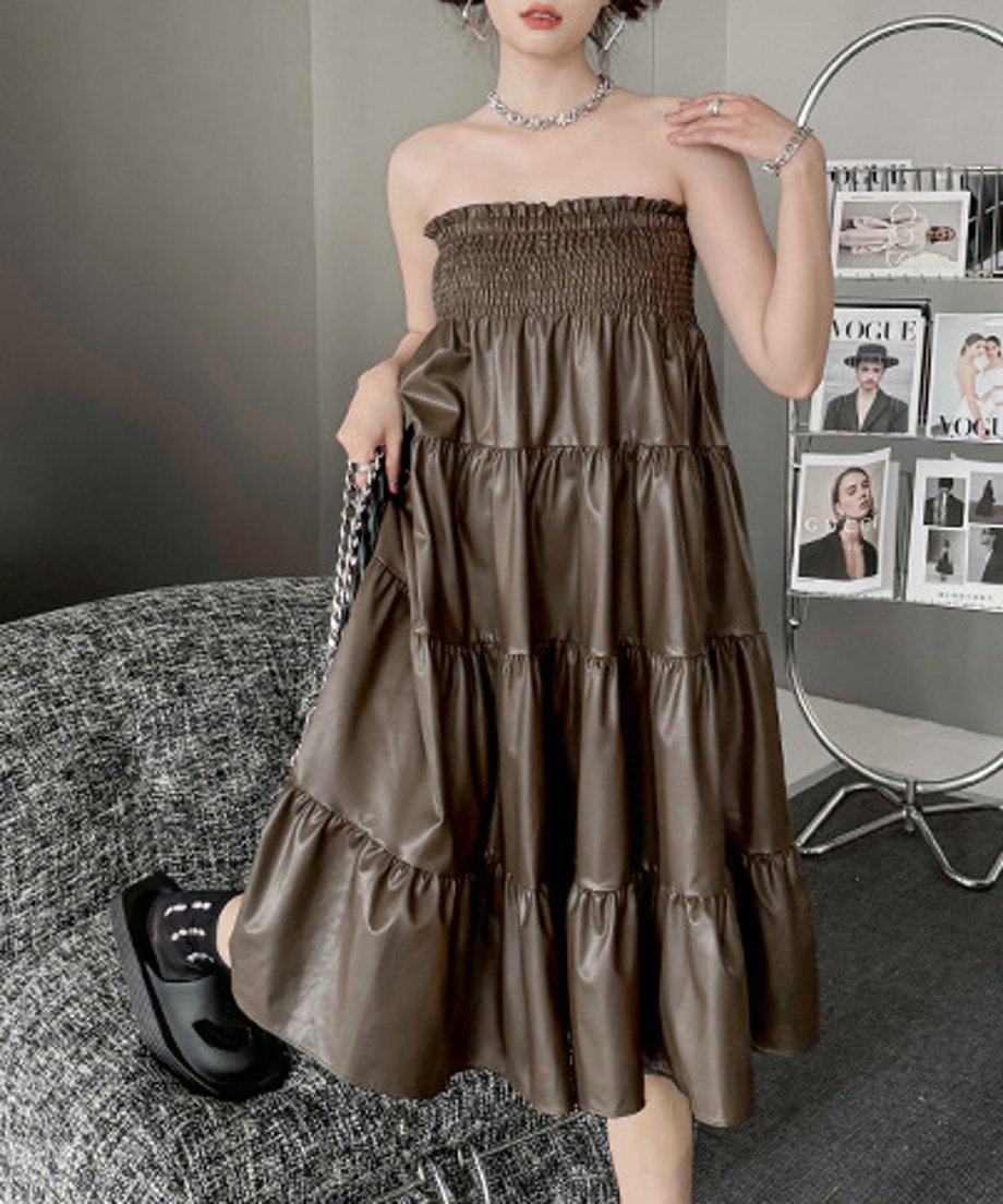Gathered Flare Skirt