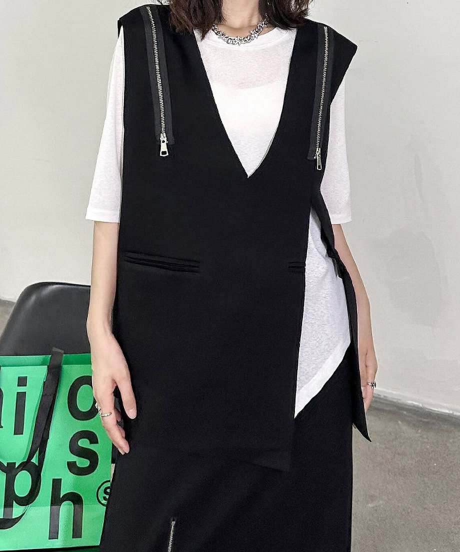 Designer zip vest