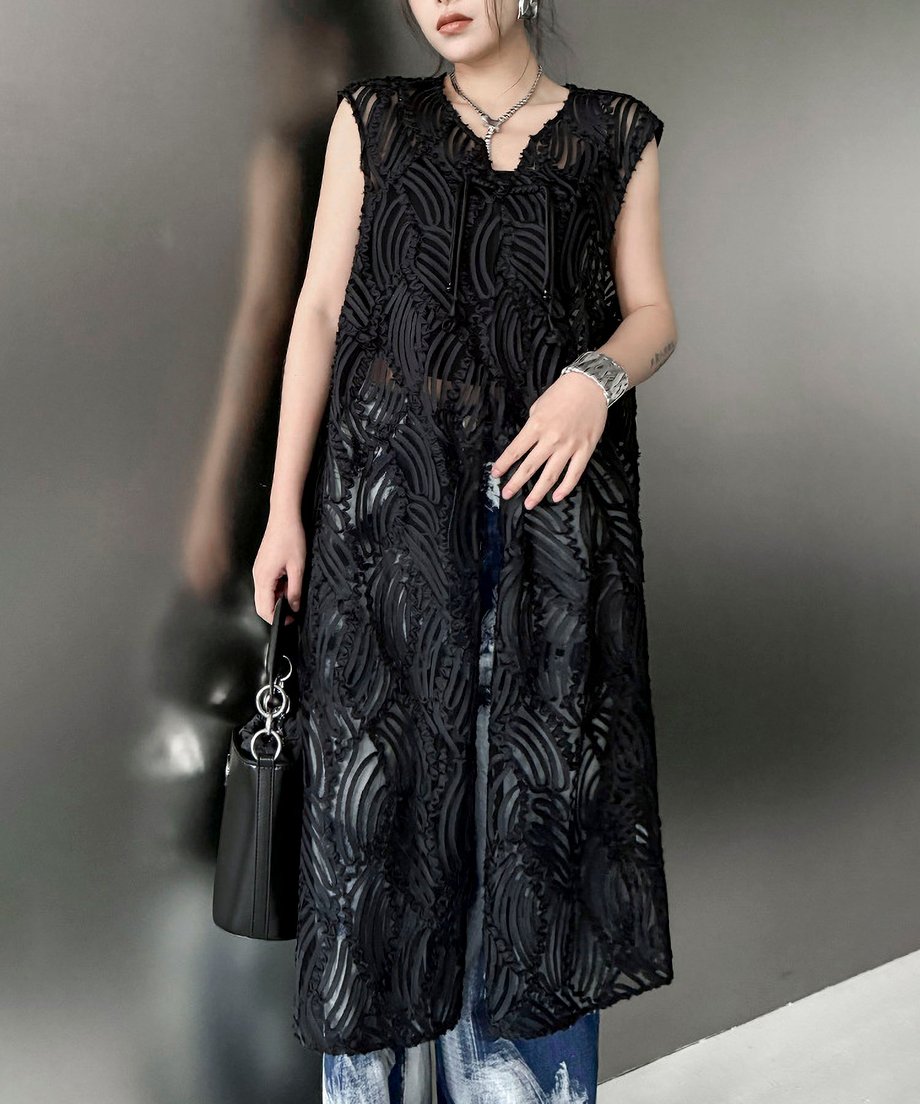 Jacquard tucking vest