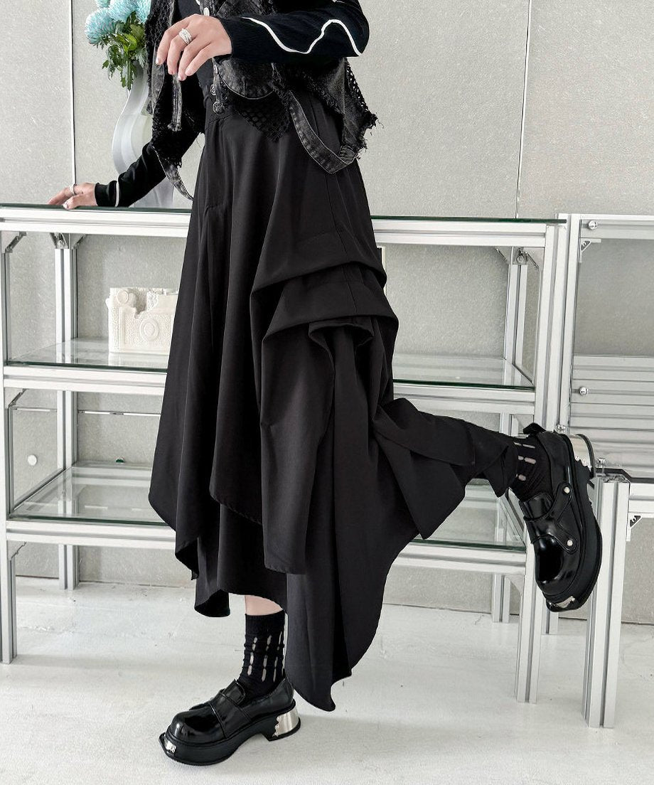 Tacking Flare Skirt