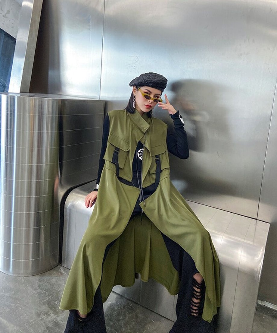 Lilita Lime Long Gilet