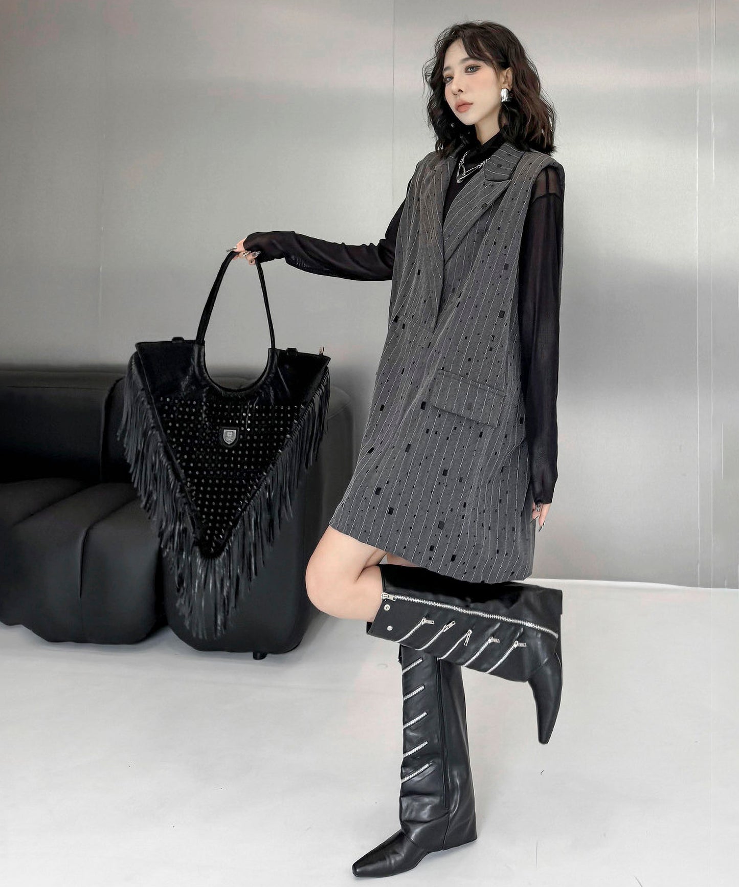 Tassel Triangle Bag