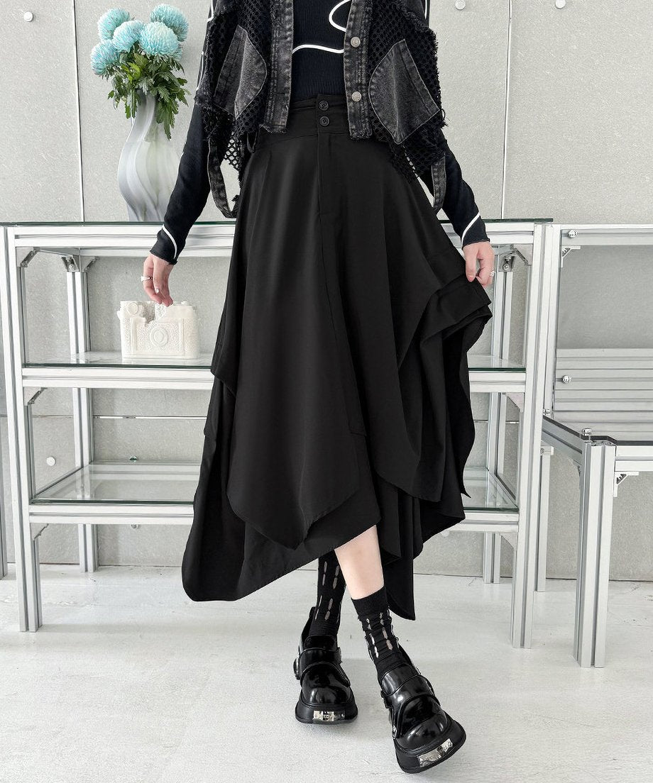 Tacking Flare Skirt
