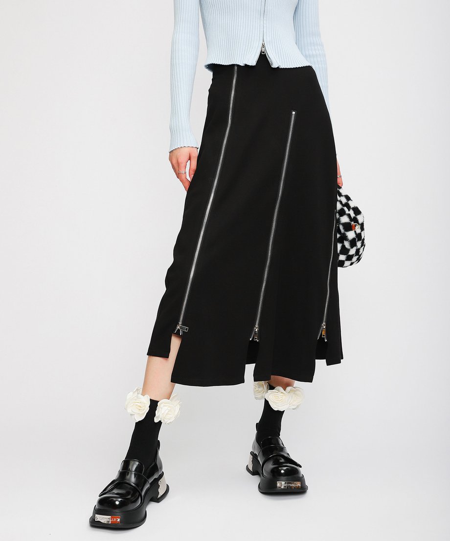 Metal Plate Platform Loafers
