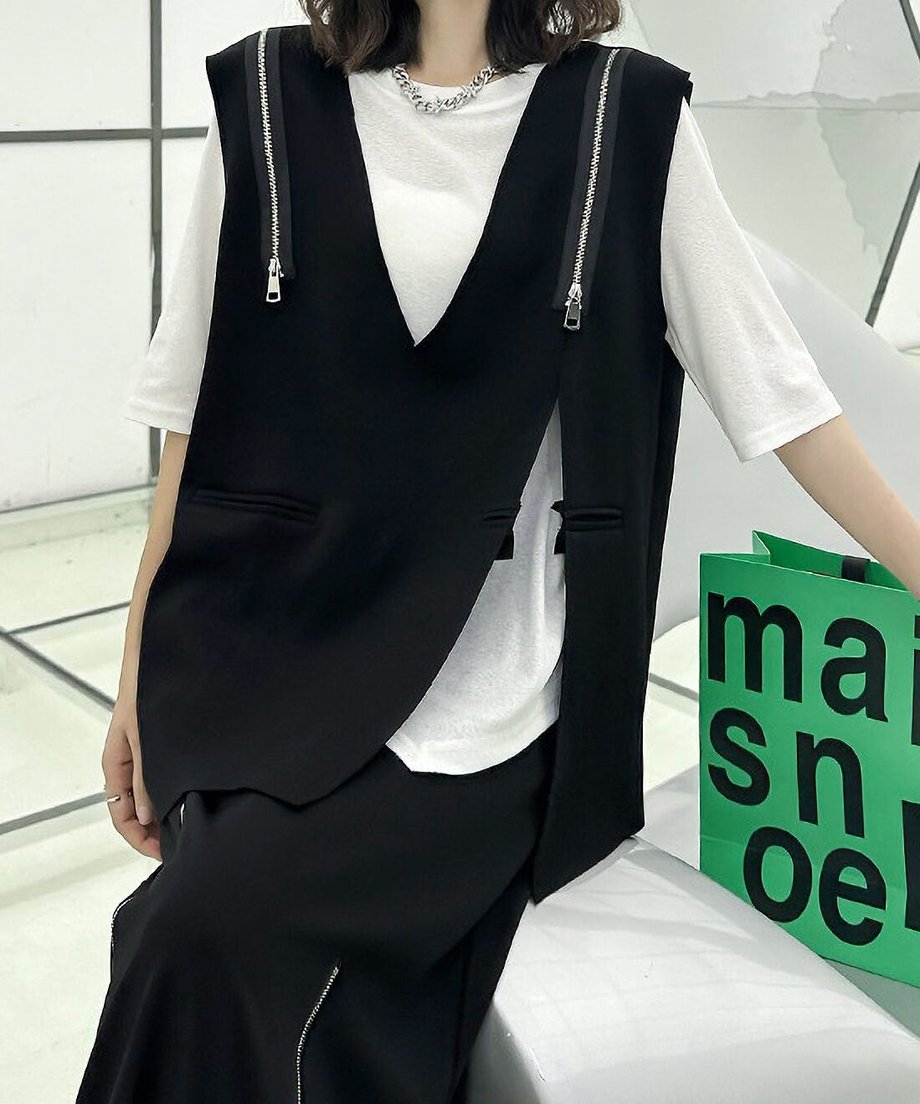 Designer zip vest