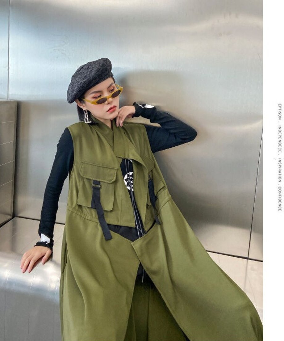 Lilita Lime Long Gilet