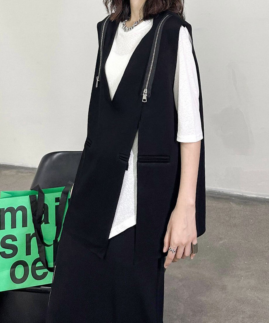 Designer zip vest