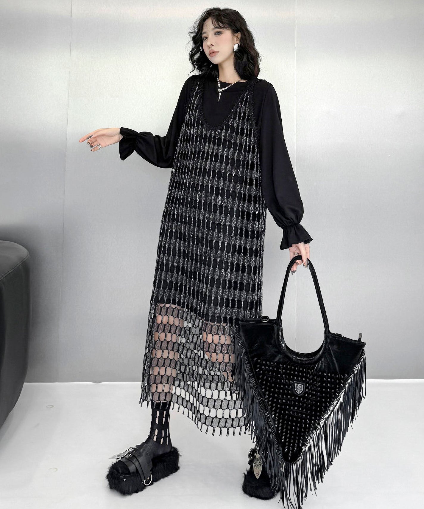 Tassel Triangle Bag