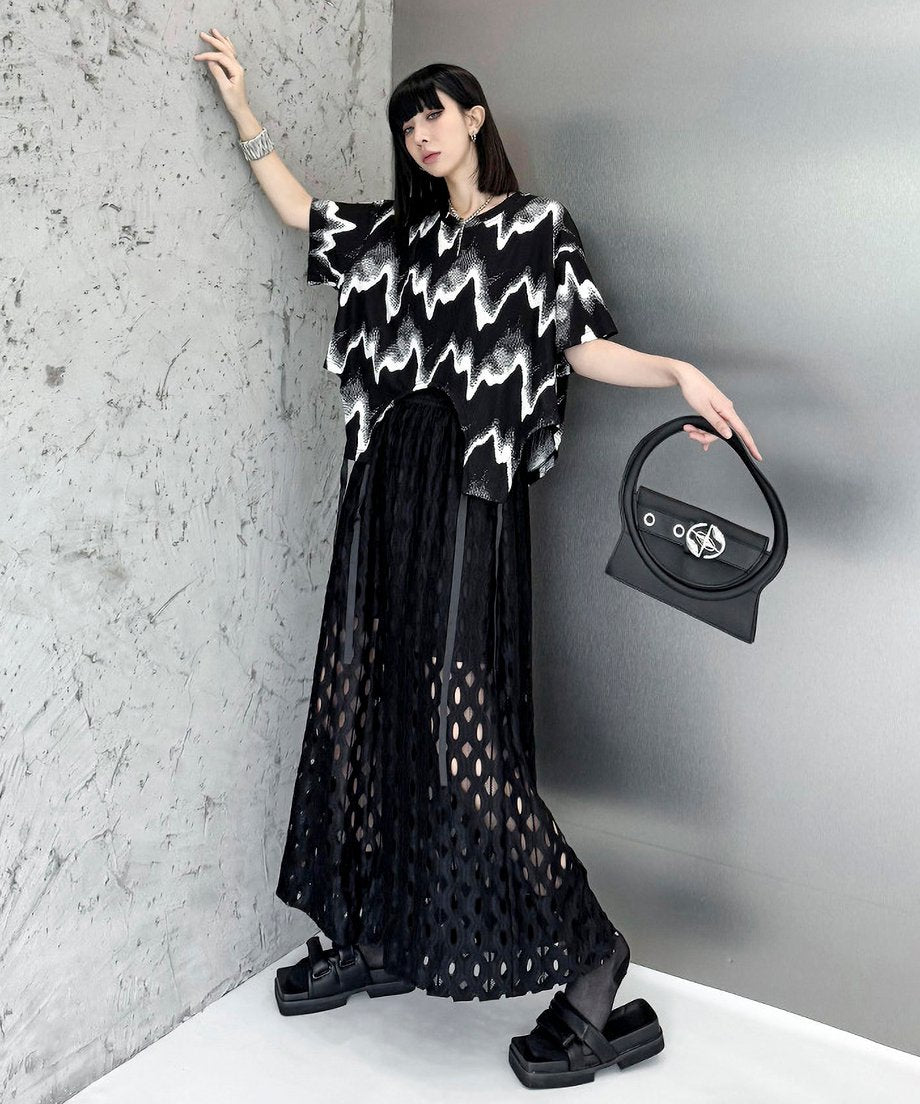 Cutout wide pants
