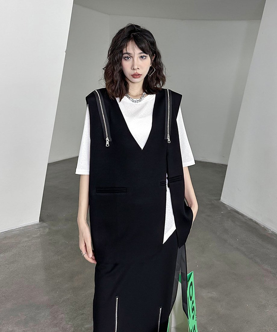 Designer zip vest
