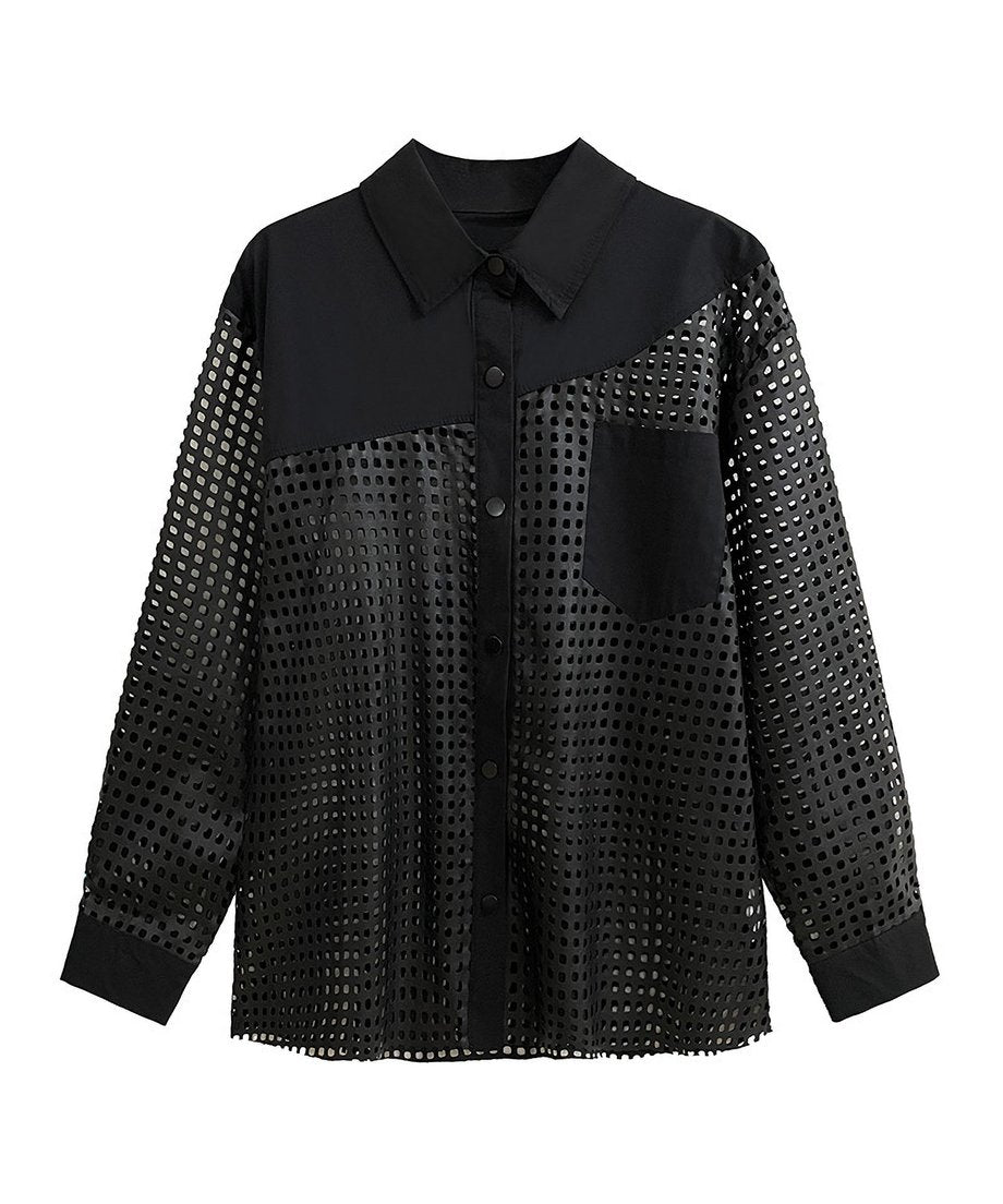laser cut blouse