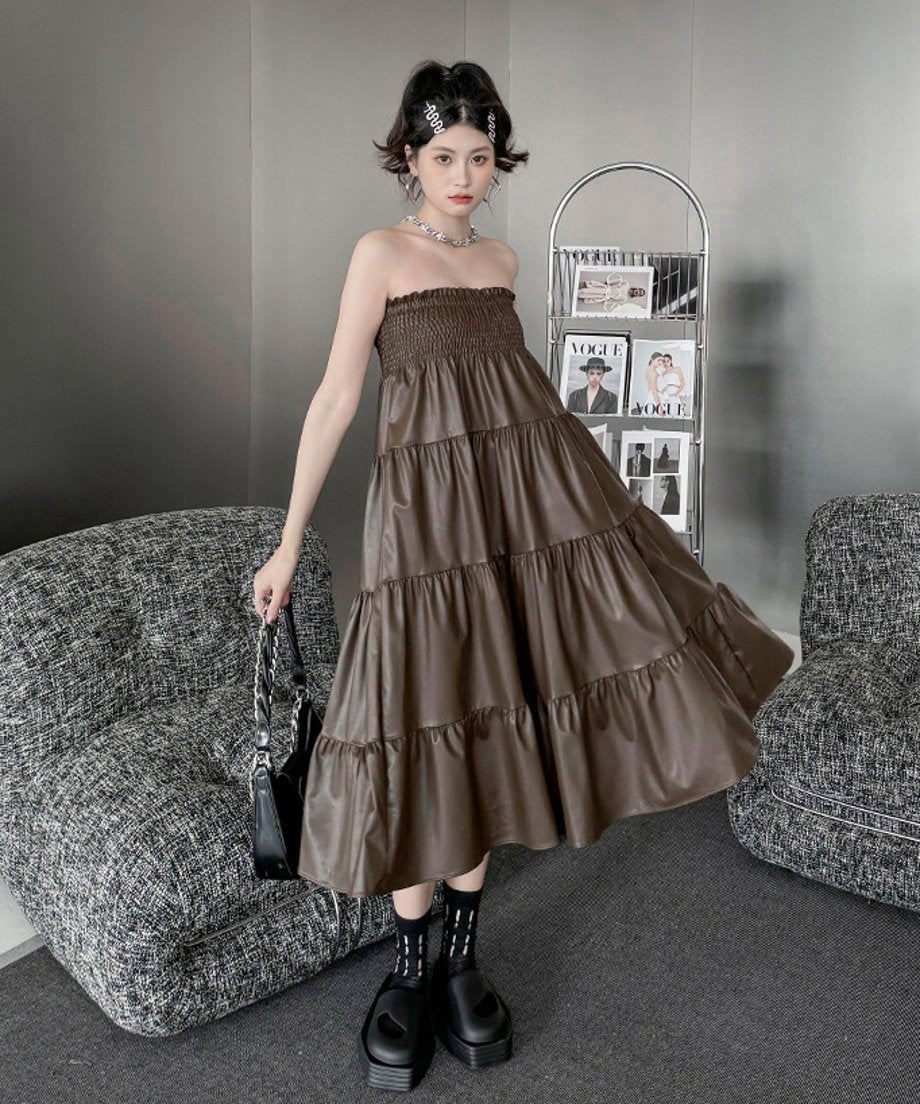 Gathered Flare Skirt