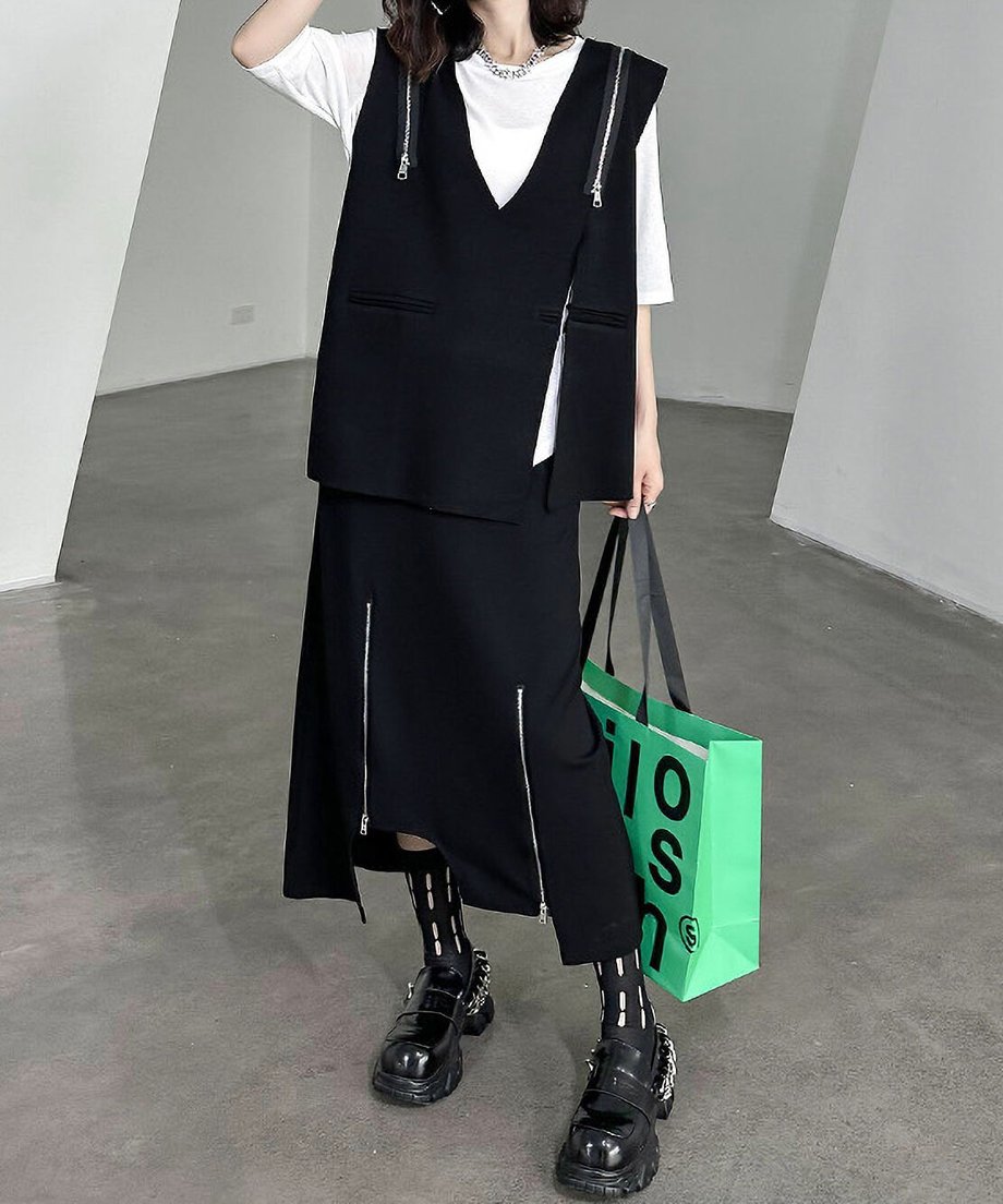 Designer zip vest