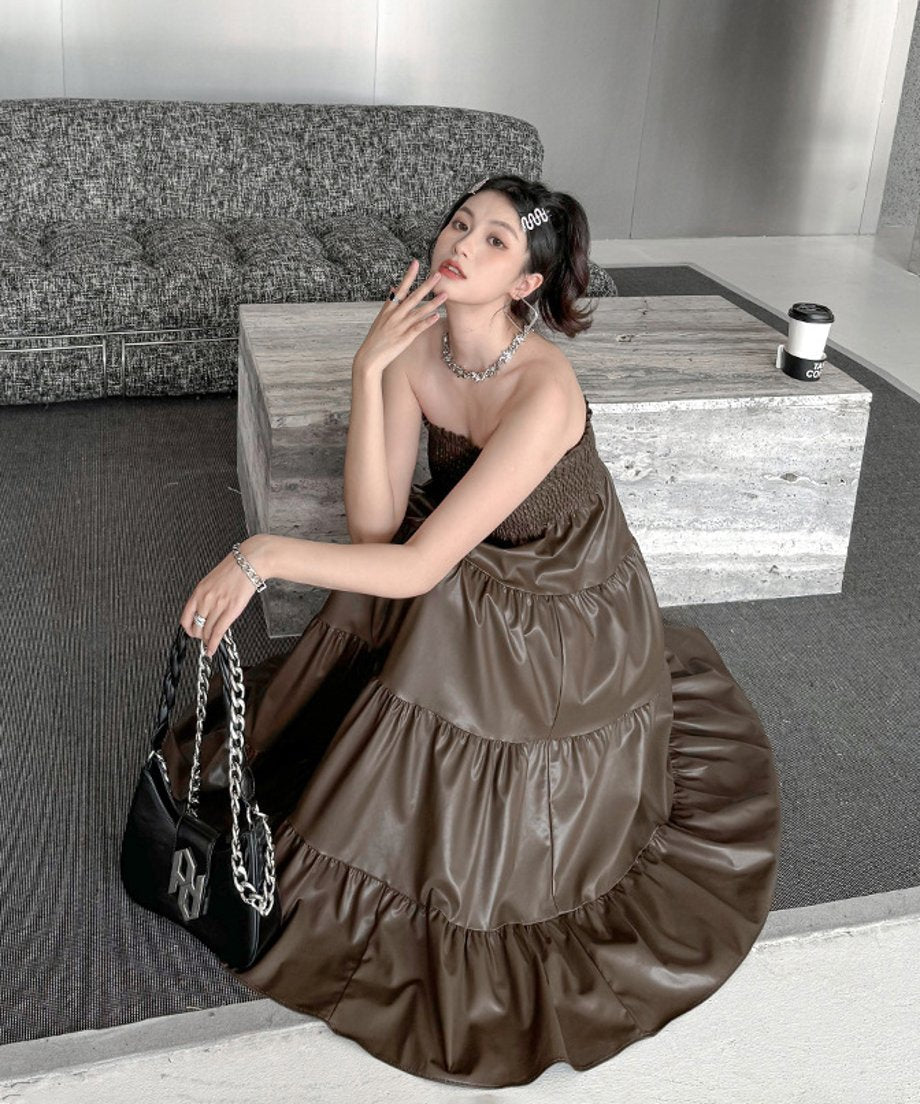 Gathered Flare Skirt