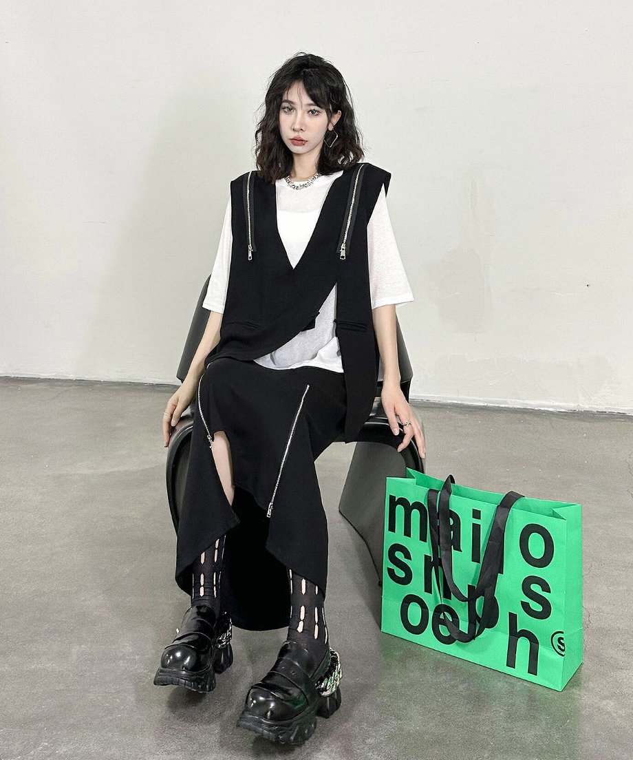 Designer zip vest