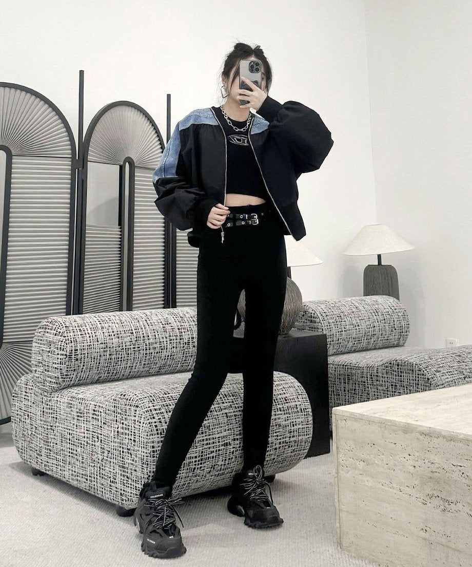 No-collar zip jacket