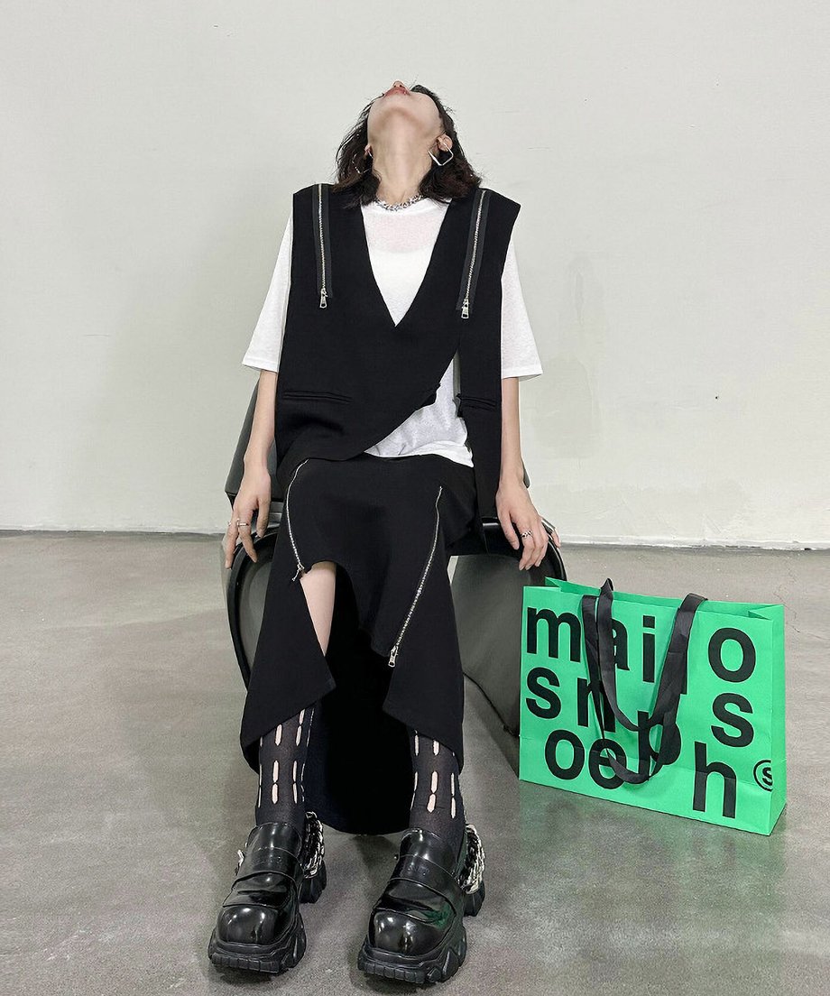 Designer zip vest