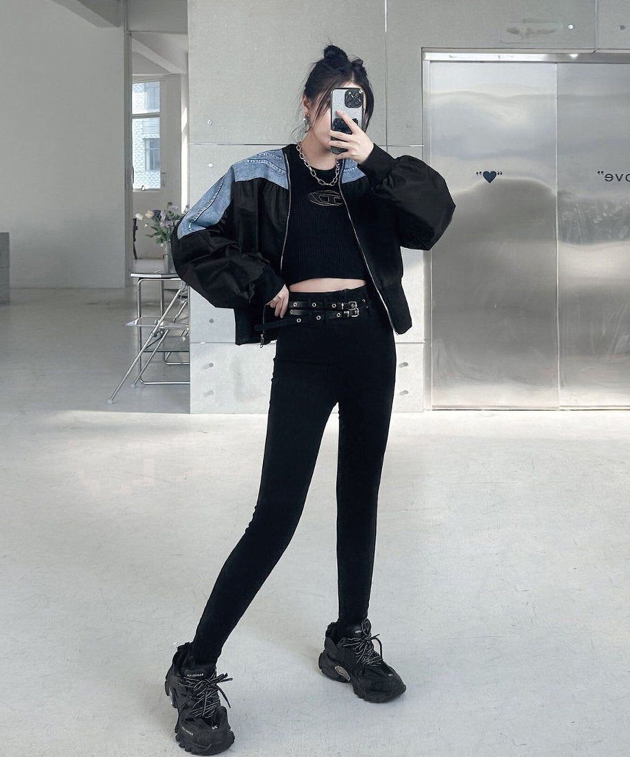 No-collar zip jacket
