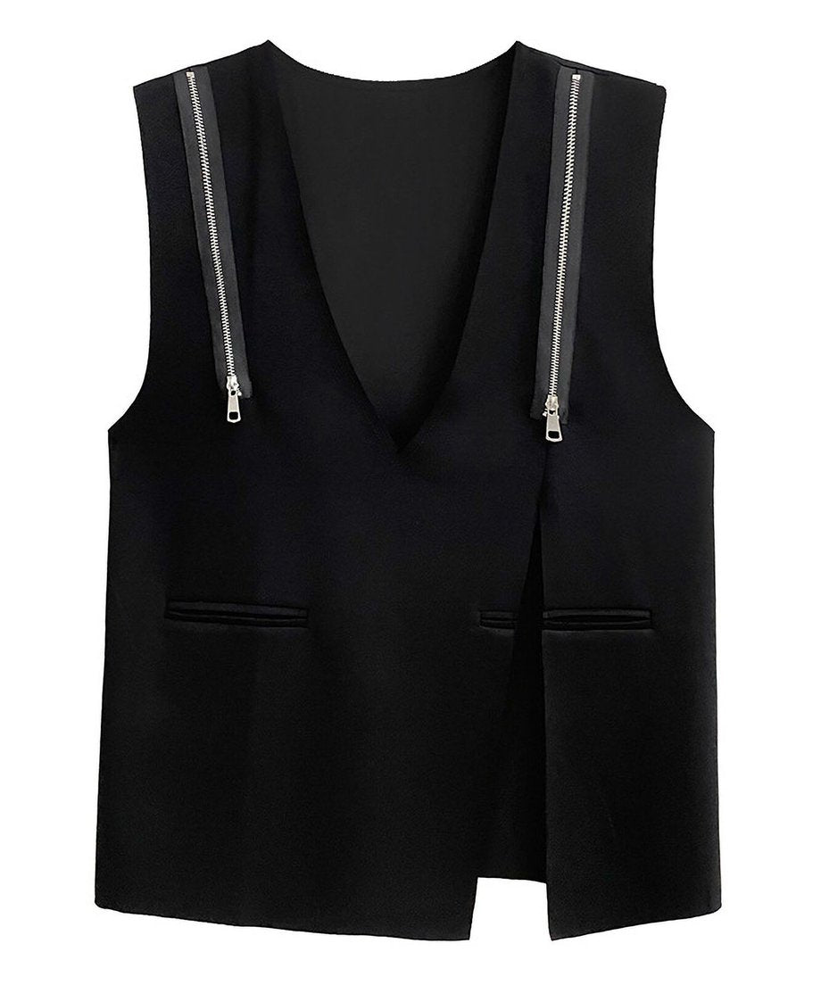 Designer zip vest