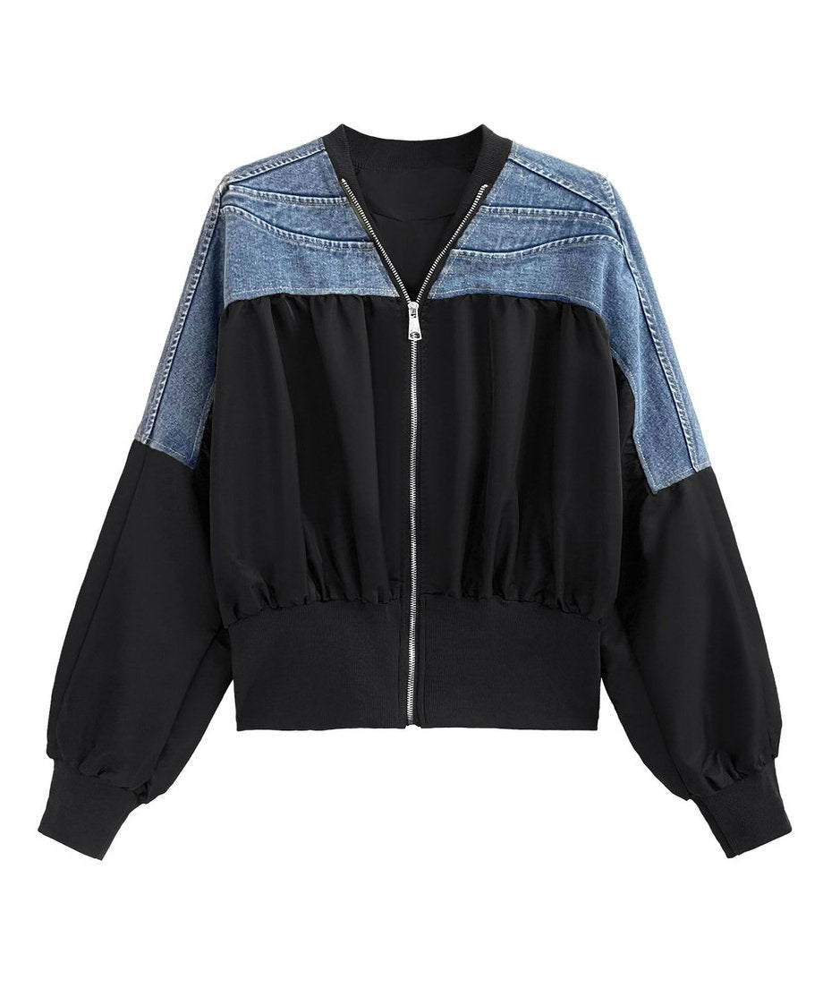 No-collar zip jacket