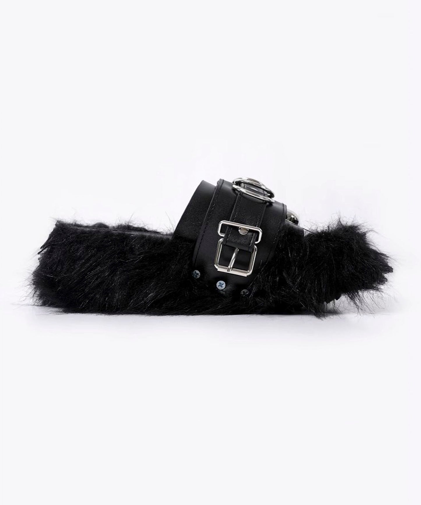 faux fur sandals