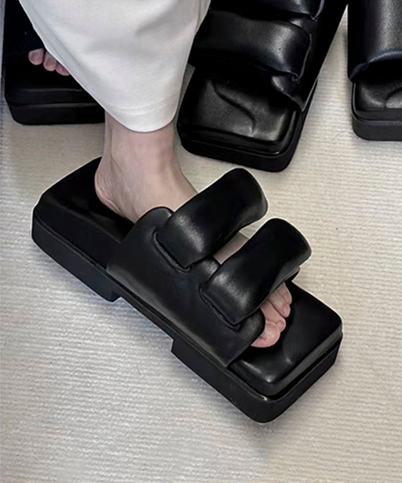 Square sole sandals
