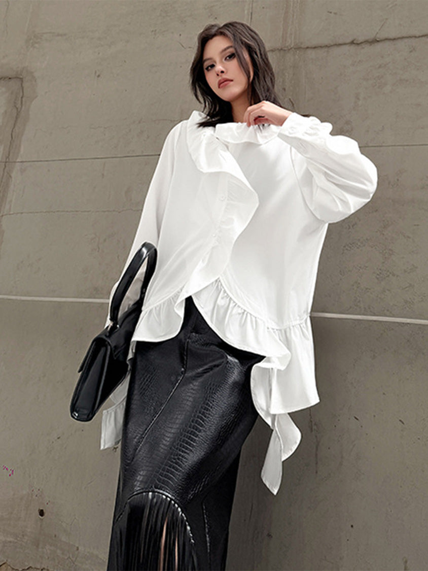 Mesh stitch top and skirt