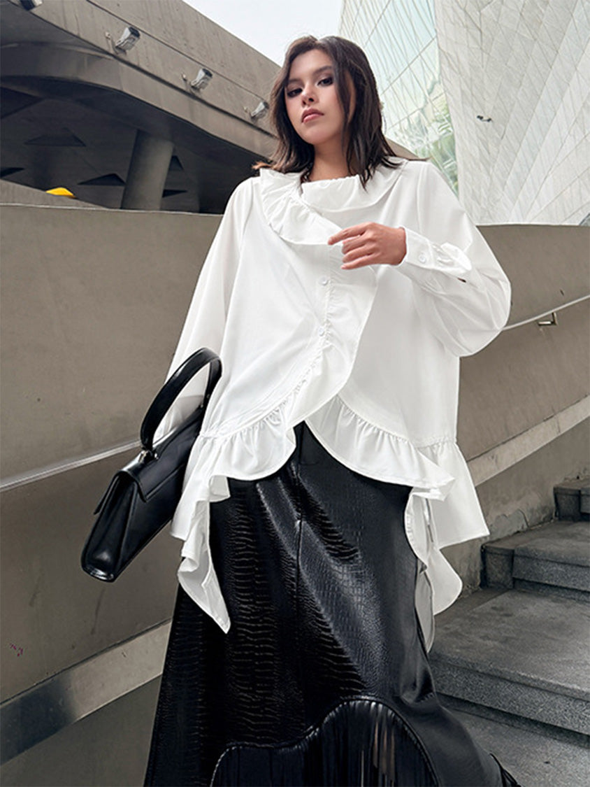 Mesh stitch top and skirt