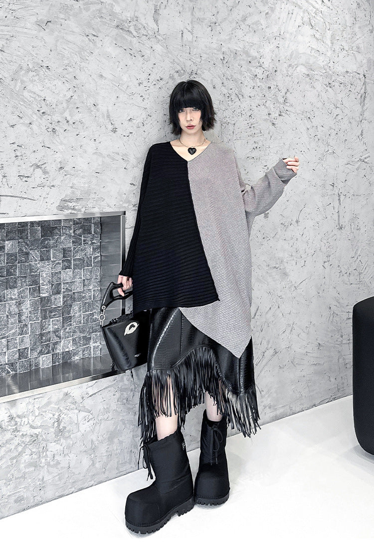 ツートンオーバーラップトップ