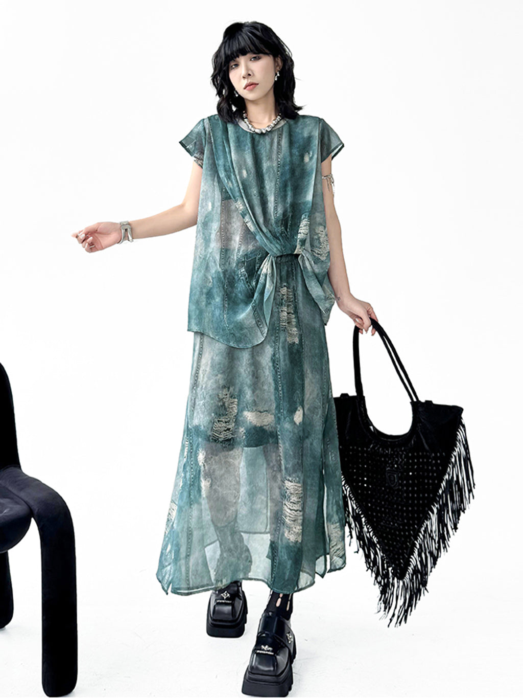 Floating Tie-Dye Top &amp; Skirt 