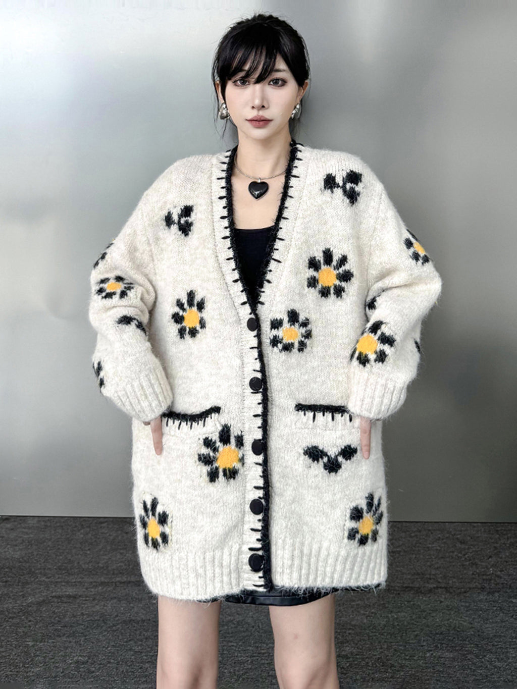 Mesh stitch top and skirt