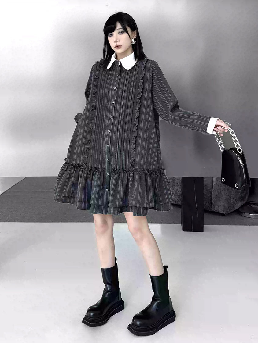 Mesh stitch top and skirt