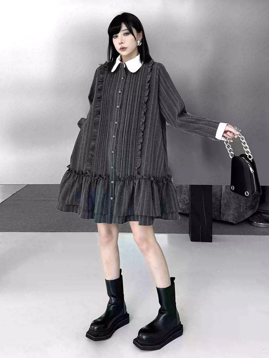 Mesh stitch top and skirt