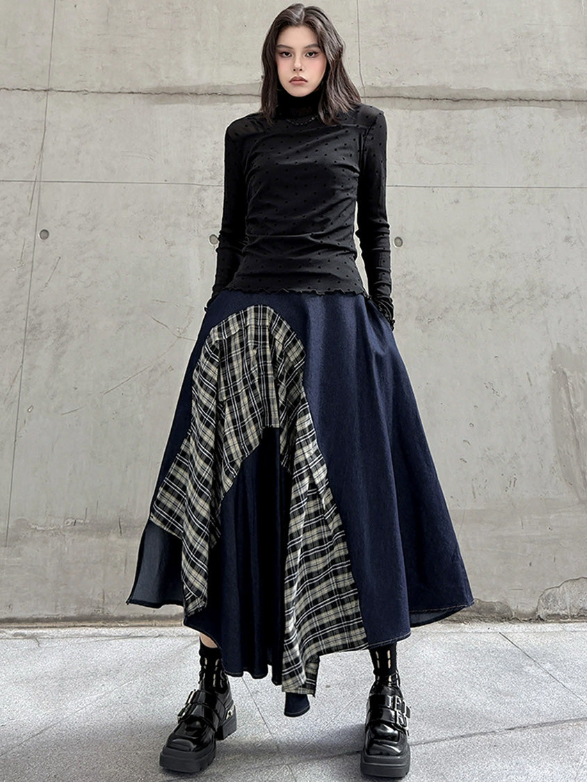 Mesh stitch top and skirt