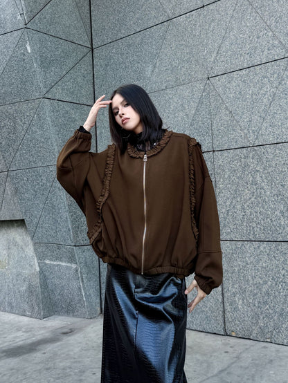 フリルジップアップジャケット