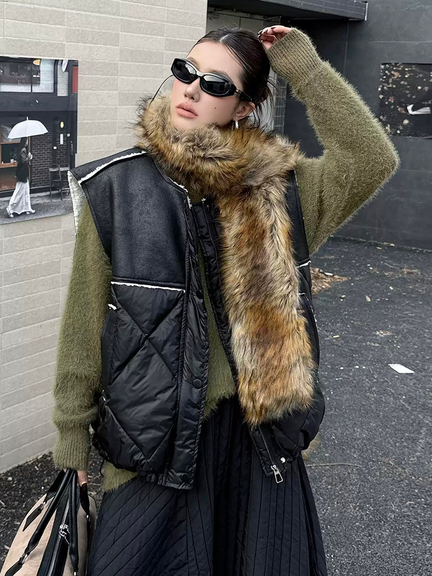 キルトボリュームベストジャケット