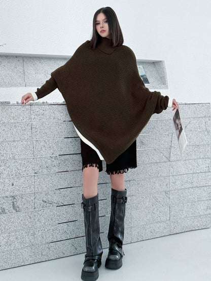 ハイネックケープニットトップ