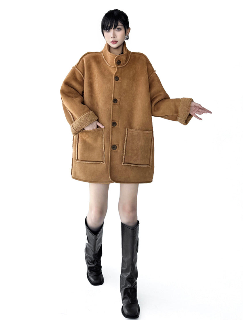 リバーシブルボアコート