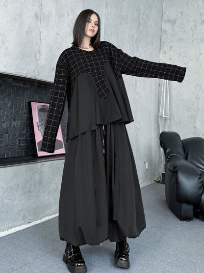 グリッドコンビネーショントップス